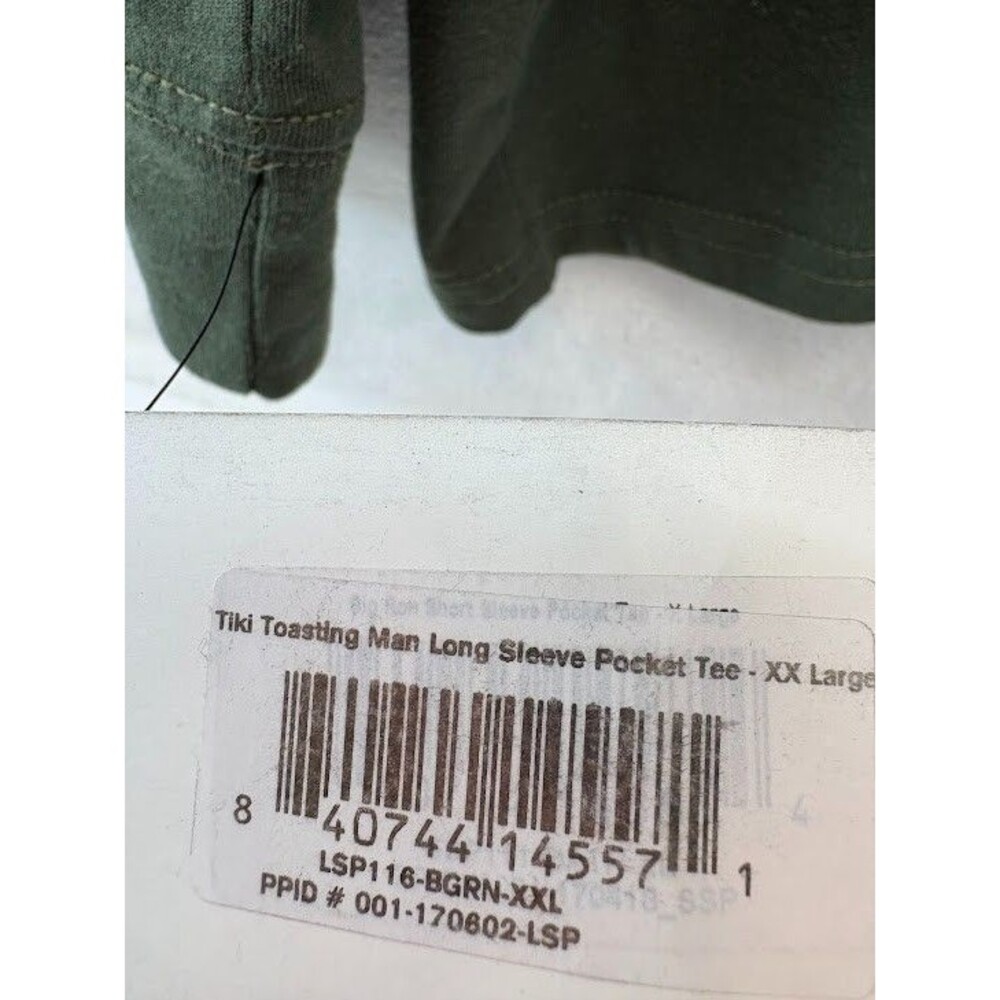 Men's Rowdy Gentlemen Size XXL Tiki Toasting Man Pocket Tee Long Sleeve NWT - Picture 3 of 6